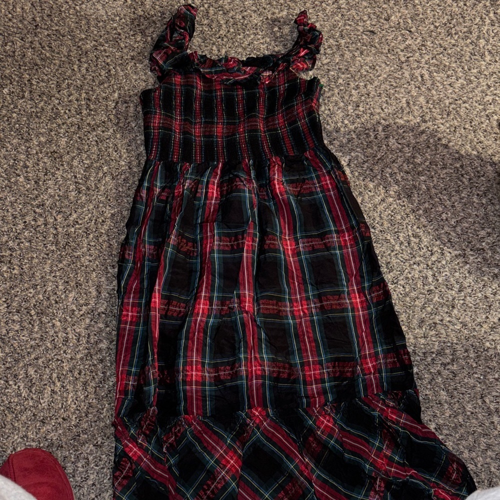 Vineyard Vines Red and Black Plaid Dress